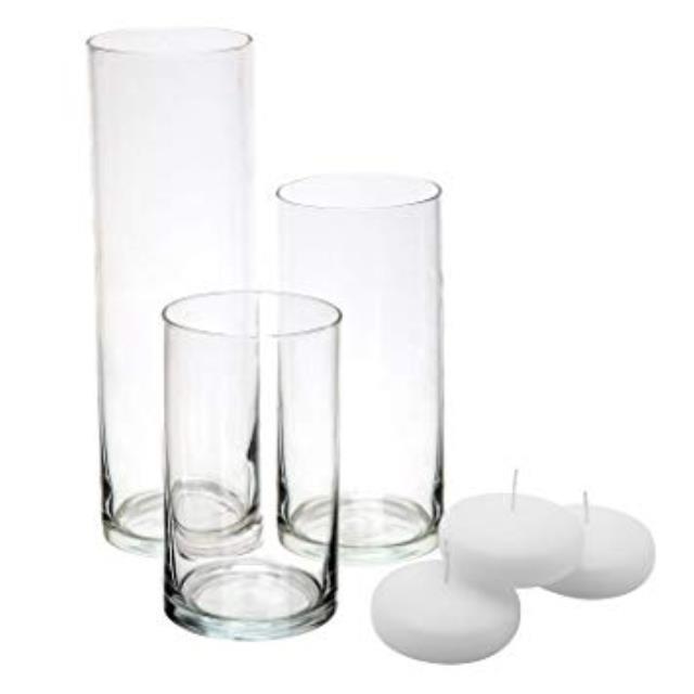 Rental store for CENTERPIECE - 6  GLASS CYLINDER VASE in Akron Ohio