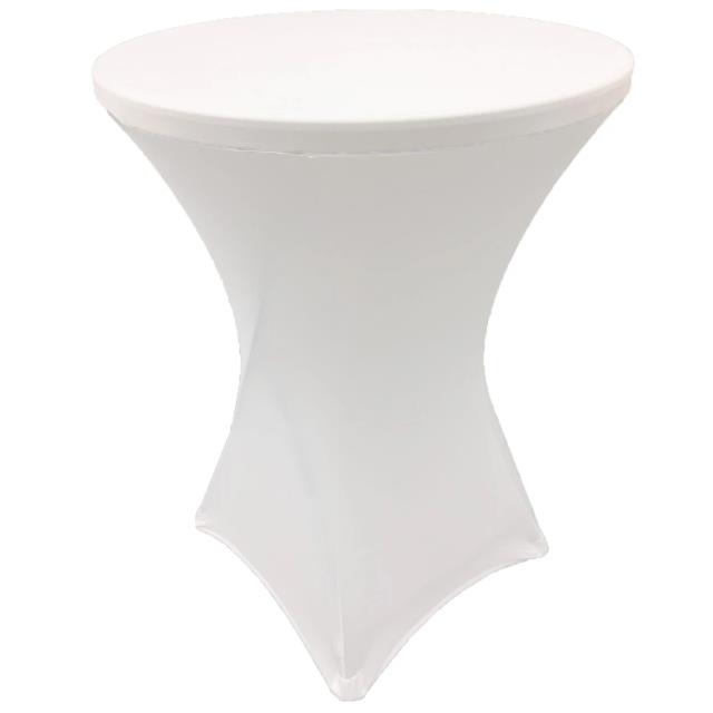 Rental store for 36  X 42  WHITE SPANDEX TABLE COVER in Akron Ohio