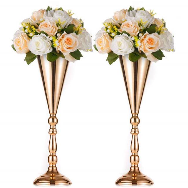 Rental store for CENTERPIECE - GOLD TRUMPET VASE in Akron Ohio