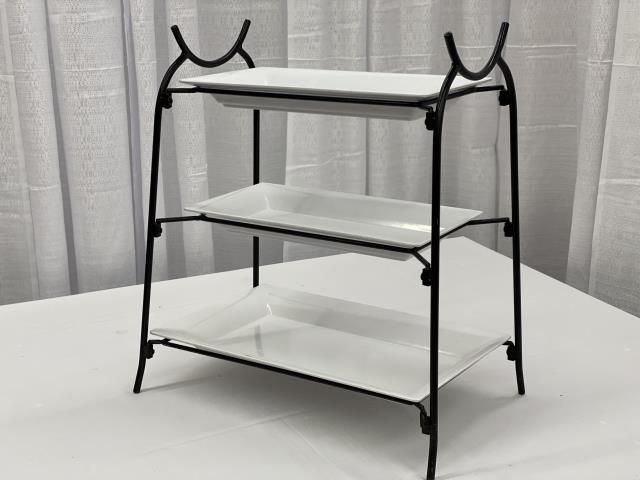 Rental store for TCC W I SERVING STAND WITH PLATTERS in Akron Ohio