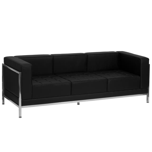 Rental store for COUCH - BLACK LEATHER MODULAR in Akron Ohio
