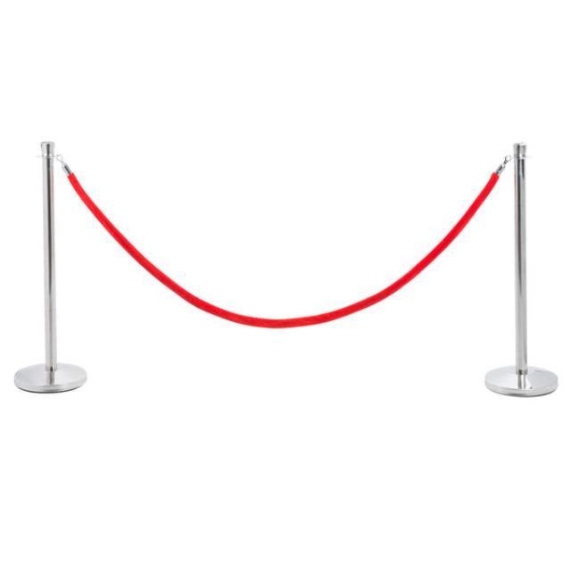 Rental store for STANCHION SET - CHROME W  8  RED ROPE in Akron Ohio