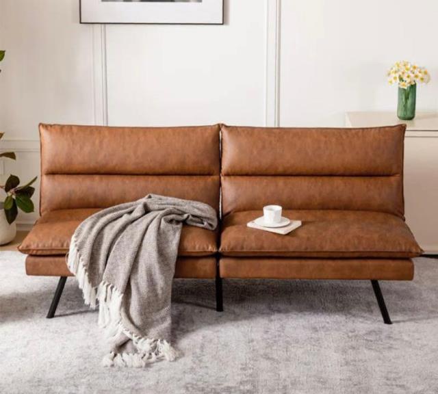 Rental store for LOVESEAT - BROWN LEATHER SPLIT BACK in Akron Ohio